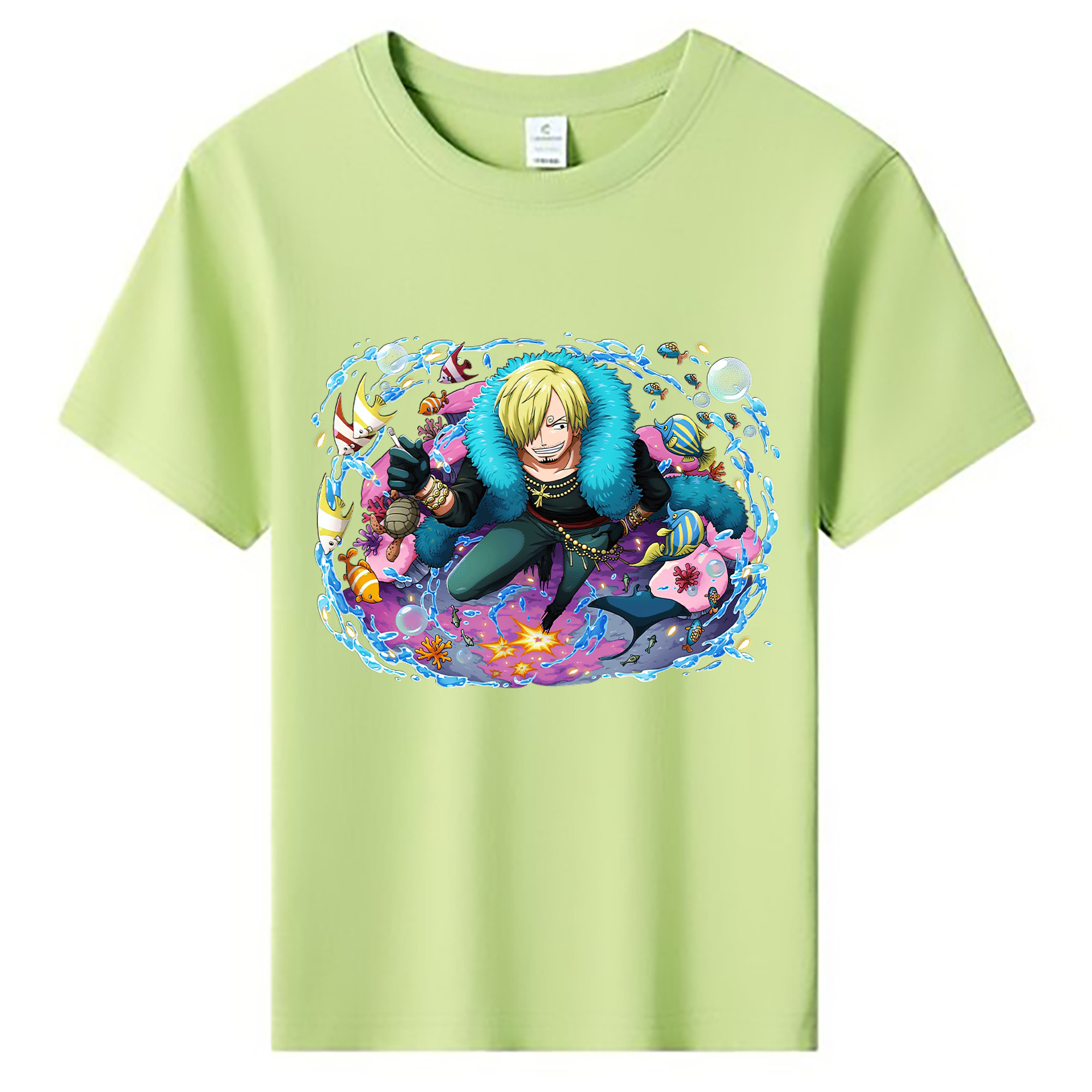 （画像用） ワンピース サンジ ONE PIECE Sanji 綿100％キッズTシャツ（フロントプリント）